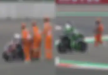 Video Marshal WSBK Mandalika Telat Datang Sampai Lama Angkat Motor Pembalap Jatuh, Kenapa Nih?