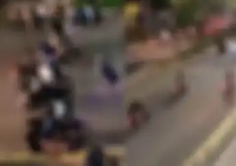 Video Pemuda Mau Start Balap Liar Mendadak Kocar-Kacir, Ternyata Gara-gara Ini