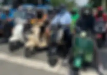 Scooter Jam jakarta Timur dan Pop Scoots Adain Riding Charity Untuk Erupsi Gunung Semeru