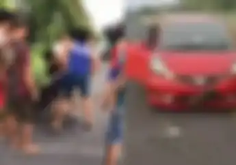 Video Pemuda Balap Liar Versus Pemobil di Blitar, Perkara Tabrakan Ricuh Sampai Banting Motor