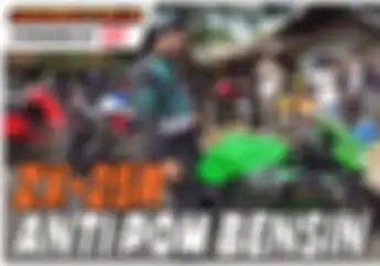 Video Unik, Sunmori Pakai Kawasaki Ninja ZX-25R Anti Pom Bensin Jadi Perhatian Warga Net +62