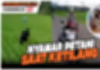 Video Kocak, Takut Kena Tilang Pemotor Ini Langsung turun Ke Sawah Pura-Pura Garap Sawah