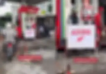 Aneh, SPBU Pertamina Ini Punya Jalur Honda, Buat Motor Yamaha Kemana?