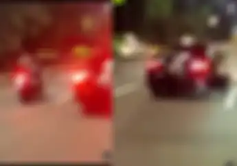 Diduga Tabrak Lari, Pemotor Kejar Mobil Sedan Hitam di Gunung Sahari