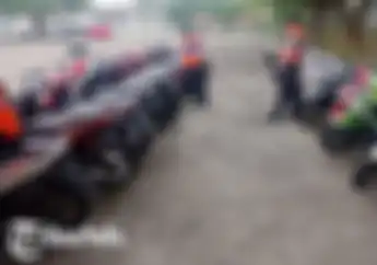 Puluhan Motor Peserta Mudik Gratis Mulai Tiba di Terminal Wonogiri