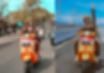 Aksi Wika Salim Naik Motor Vespa Pakai Baju Seksi, Netizen: Ayang Aku Cantik Banget