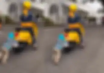 Aksi Gemas Arkana, Anak Bungsu Ridwan Kamil Dorong Motor Vespa Atalia Praratya