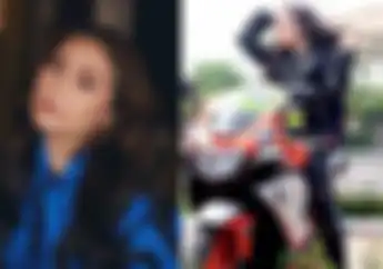 Gaya Prilly Latuconsina Naik Motor Kawasaki Ninja 2-Tak, Motor Idola Pada Zamannya