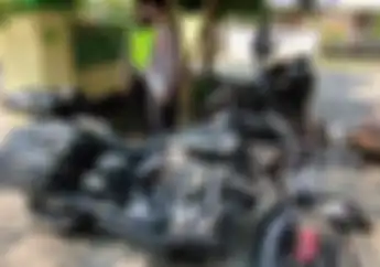 Pemotor Harley-Davidson Tabrak Honda BeAT di Kulon Progo, Korban Mental 10 Meter