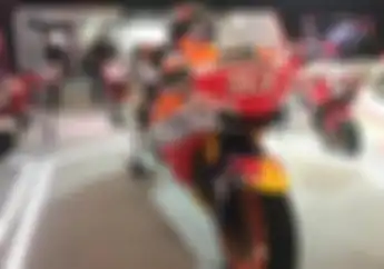 Ada Motor Marc Marquez dan Pembalap AHRT di Booth AHM IMOS 2022