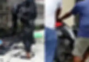Naik Motor Matic Honda Vario 150, Tiga Siswi Ini Menjelma Jadi Venom