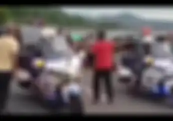 Motor Honda Gold Wing Milik Polisi Militer Gagal Cegah Massa Hadang Mobil Presiden Jokowi, Simak Faktanya