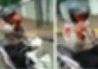 Oknum Polisi Naik Motor Honda BeAT Acungkan Jari Tengah ke Pengawal Ambulans, Begini Kronologisnya