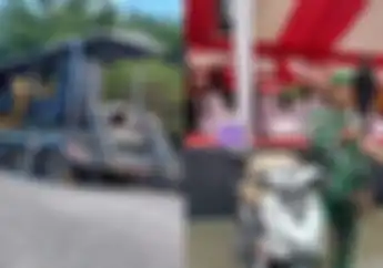 Keren, Anggota Babinsa Rela Gadai Motor Demi Evakuasi Truk Nyangkut di Samarinda