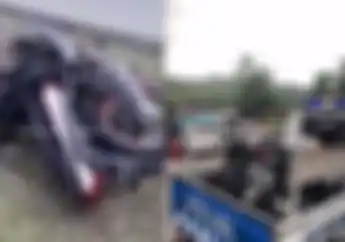 Motor Honda BeAT dan Supra Hancur Lebur Ditabrak Mobil Box di Sukoharjo, 2 Orang Tewas