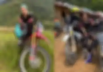 Modifikasi Motor Trail Digeber Para Artis Wanita Ini, Pede Terabas Jalur Off-Road