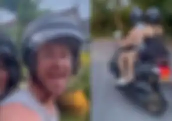 Pakai Helm, Aktor Chris Hemsworth 'Thor' Naik Motor Yamaha NMAX di Bali, Netizen Kasih Jempol