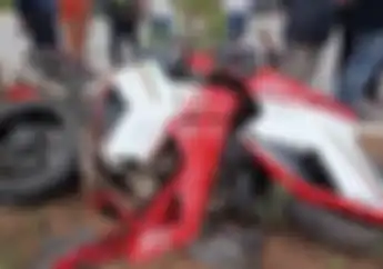 Penampakan Ducati Milik TNI yang Kecelakaan di Kendari, Hantam Trotoar Motor Terbelah Dua