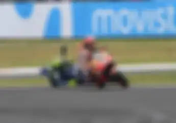 Tinggalkan Honda, Marc Marquez Pernah Bikin Valentino Rossi Terkapar
