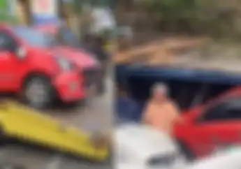 8 Motor Ditabrak Mobil Daihatsu Ayla di Sukabumi, Satu Honda Vario Ringsek Terseret