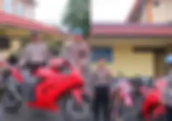 Enggak Pilih-pilih, Razia Knalpot Brong Sesama Polisi Dibuktikan Polres Bintang