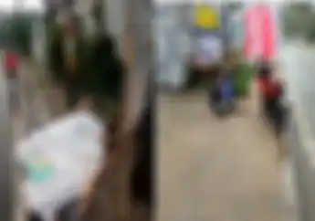 Ada Korban Lagi, Pemotor Honda Vario Kesakitan Sampai Pincang Kena Baliho Capres Roboh di Pondok Indah