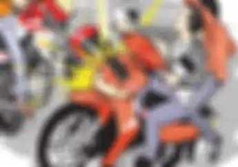 Brak, Pemotor Yamaha Vixion Mabuk Lawan Arah Tabrak Pengendara Honda BeAT di Mimika Sampai Terpental