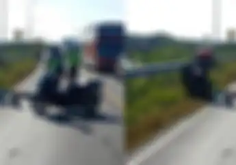 Kecelakaan Pemudik Motor Tewas Terlindas Truk di Jalur Lingkar Tegal, Gagal Nyalip Berujung Maut