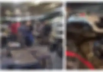 Honda CRV Oleng Tabrak Warung Sate Taichan dan Sejumlah Motor di Jakarta Pengemudi Kabur