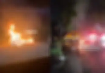 Ngeri NMAX Versus Angkot di Medan Motor Terbakar Hebat Mobil Tabrak Pohon