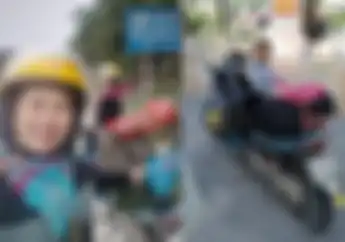 Pakai Motor Bebek Honda Supra Fit Ibu Ini Touring Keliling Vietnam Ajak Sang Anak
