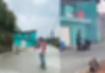 Jalan Cor Diterobos Pemotor Honda Scoopy di Bandung Barat Diperbaiki Tapi Tidak Tahan Lama