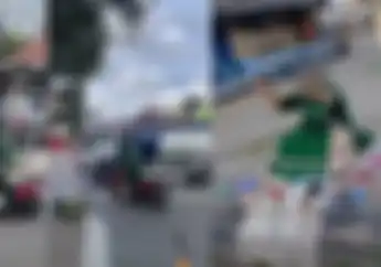 Viral Video Emak-Emak Penuh Aksi Naik Honda Vario di Pati Sampai Nyaris Ditabrak Truk Ternyata ODGJ