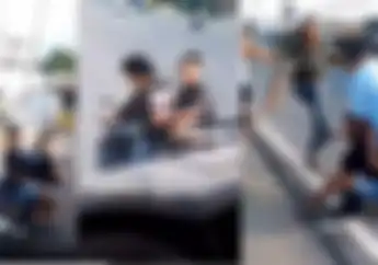 Dua Pemuda Naik Honda PCX Sok Jagoan Hadang dan Lempar Bus Harapan Jaya Pakai Batu di Jombang Endingnya Bonyok Dikeroyok Penumpang