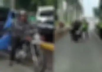 Ngeri Detik-detik Pemotor Honda Mega Pro Nyaris Tabrak Polisi Saat Razia Operasi Patuh Jaya