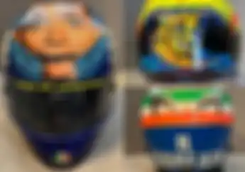 Gokil Kolektor Indonesia Jual 12 Helm AGV Valentino Rossi Saat Juara Dunia