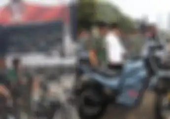 HUT TNI ke-79 Pakai Motor Listrik Buatan Bandung Jarak Tempuh 110 Km Kecepatan Maksimum 98 Kpj