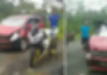 Hancur! Kawasaki Ninja 250 Fi Adu Banteng Lawan Mobil, Ini Kondisi Pengendara Motor 