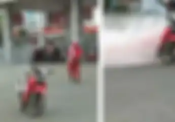 Ngerih! Cuma Hal Teknis Bikin Motor Ini Terbakar Saat Berada di SPBU, Simak Videonya