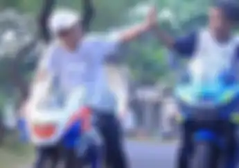 Redup Sebagai Ikon Tik-tok Bowo Alpenliebe Merambah Dunia Motor, Posenya di GSX-R150 Bikin Gagal Fokus