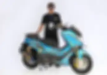 Gokil! Airbrush Tribal 3D Antarkan Yamaha NMAX Jawara Best Airbrush Customaxi Balikpapan