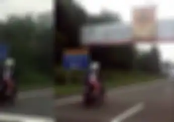 Biker yang Nyelonong ke Tol Kena Tilang Rp 750 Ribu