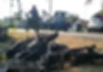 Di Kediri Akibat Nyalib Terlalu Kanan, Kaki Kiri Pemotor Putus