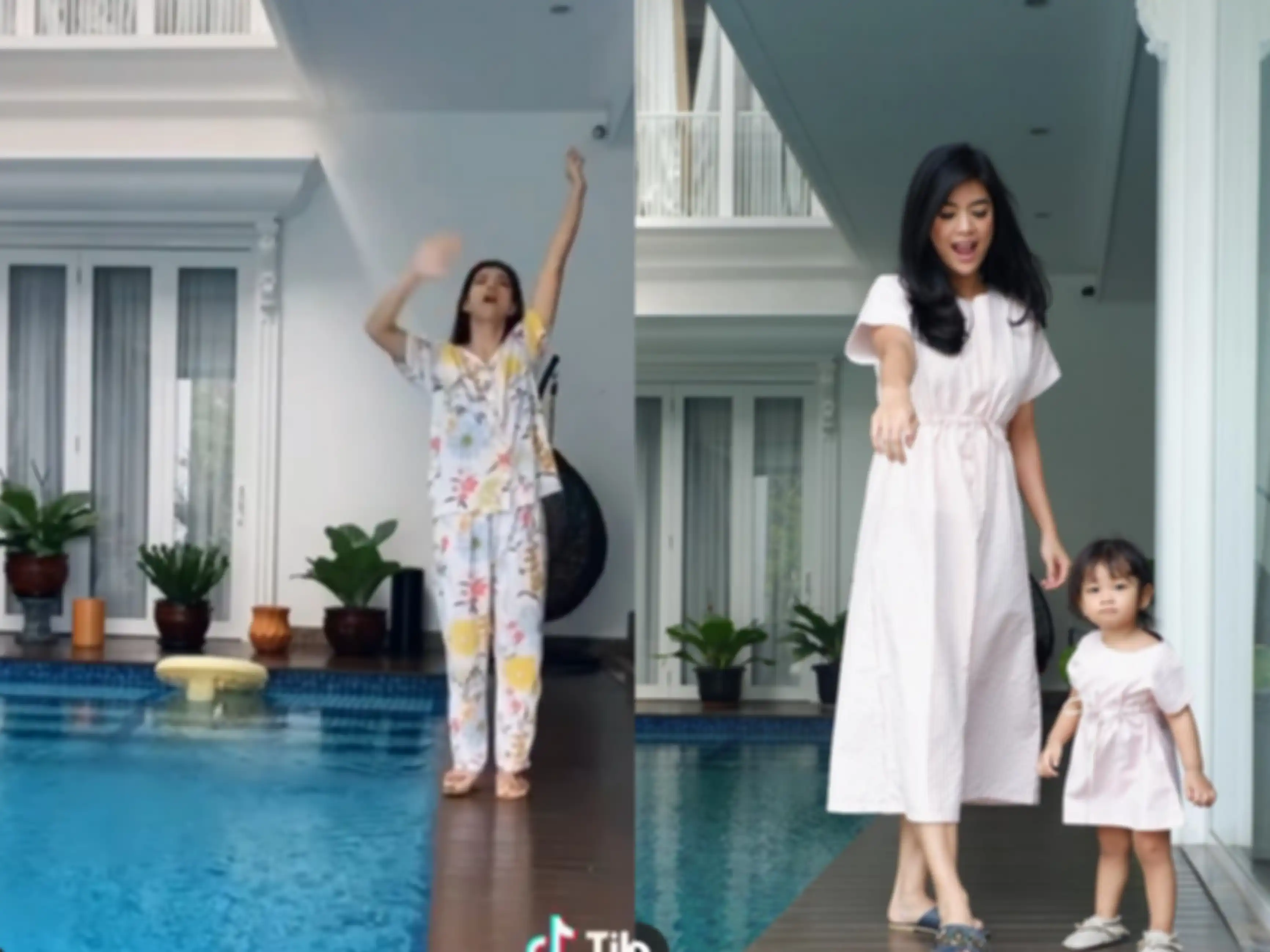 Kolam renang di rumah artis Raya Kohandi.