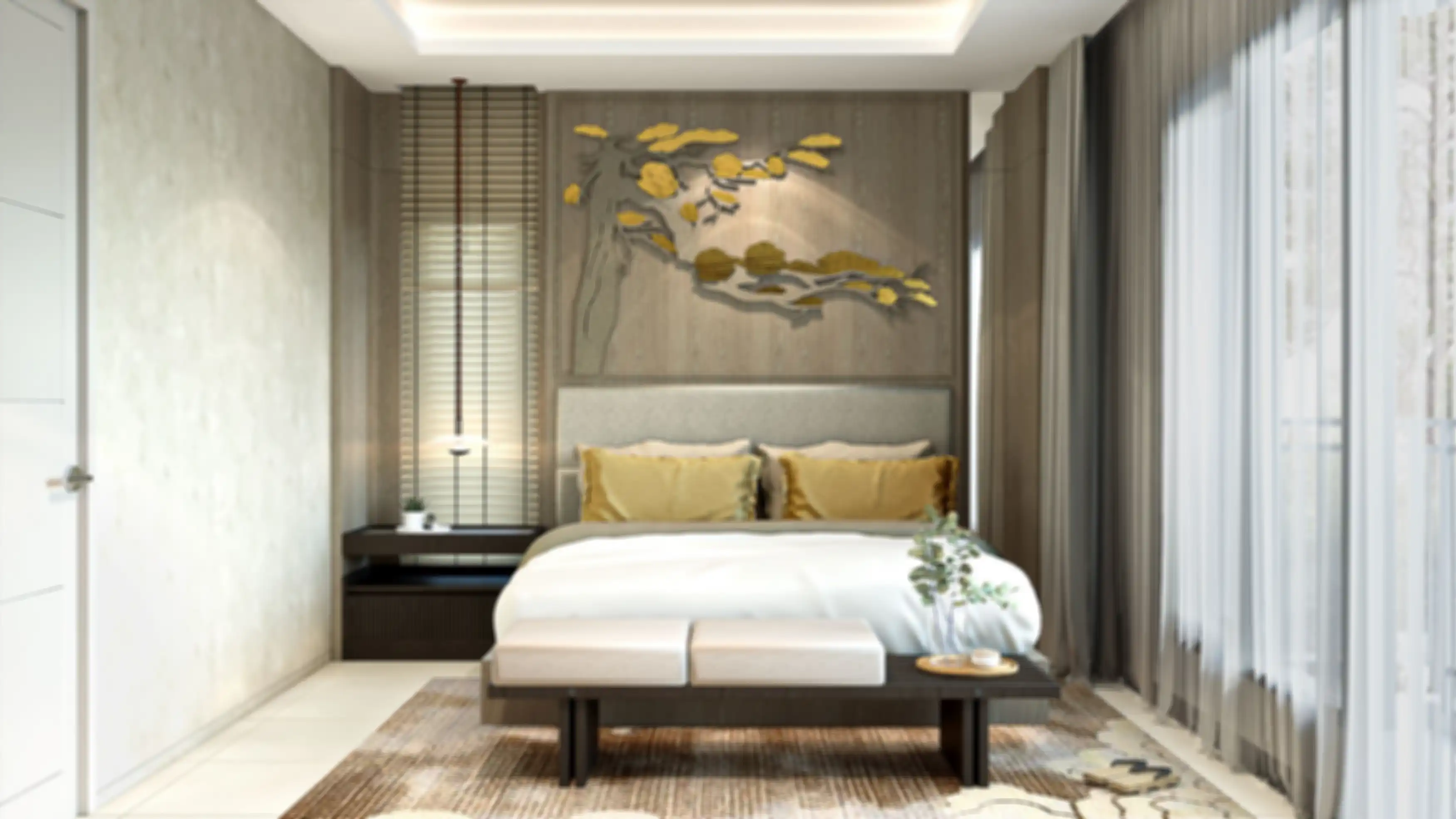 Ilustrasi kamar utama klaster Lily