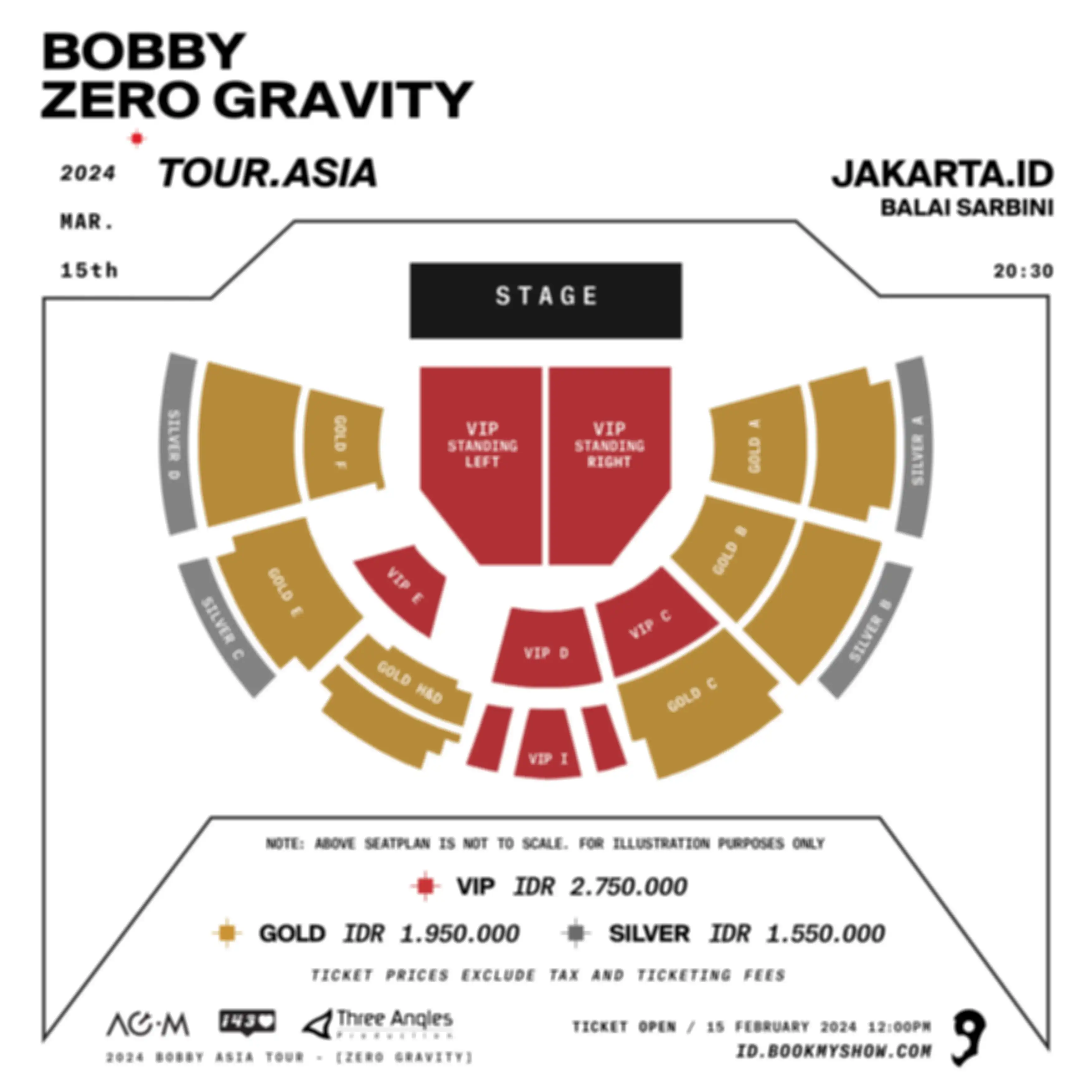 Harga tiket konser Bobby di Jakarta