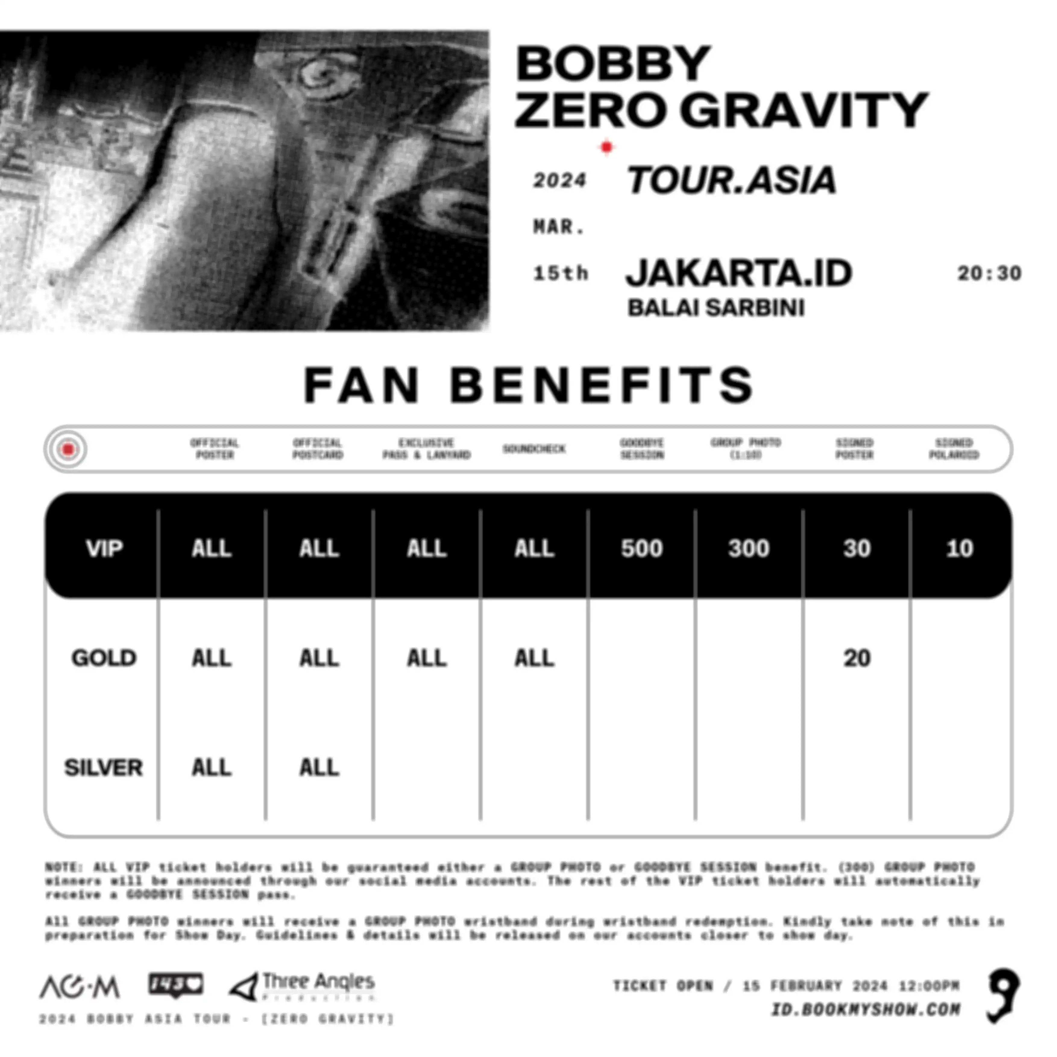 Harga tiket konser Bobby di Jakarta