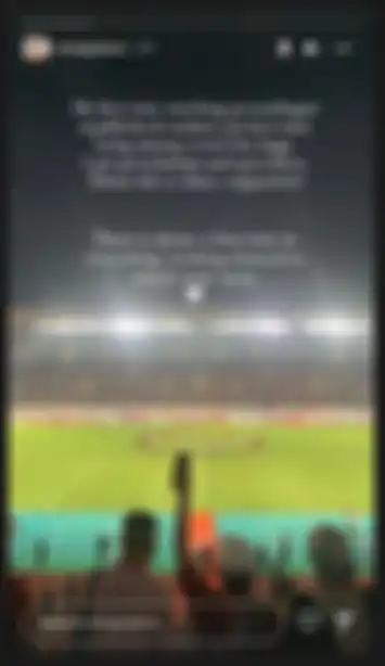 Unggahan Erina Gudono yang menyebut jika kemarin menjadi momen pertamanya melihat pertandingan bola secara langsung
