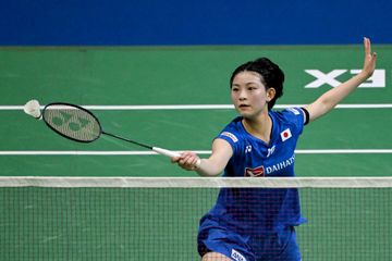 Pebulu tangkis tunggal putri Jepang, Tomoka Miyazaki, pada semifinal India Open 2025, Sabtu (18/1/2025).