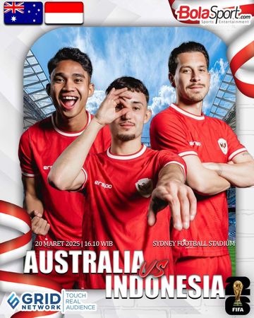 Infografis Jadwal Timnas Indonesia melawan Australia di Grup C Kualifikasi Piala Dunia 2026 Zona Asia.